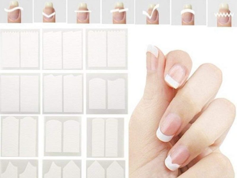 UV-FREE Gel Nail 3D TECH Long Sticker Strips 20pcs Waterproof Manicure