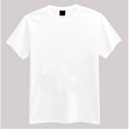 Brand New Round Collar T-shirt White Color Unisex Casual Wear