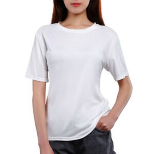 Brand New Round Collar T-shirt White Color Unisex Casual Wear